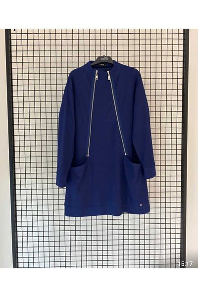 Armine TREND Half Turtleneck Zipper Detailed Pocketed Tunic