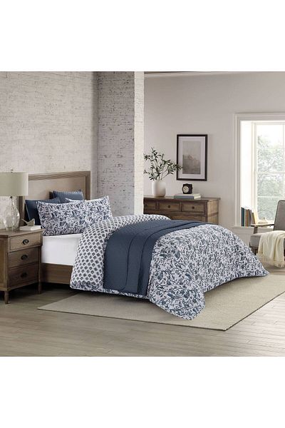 Orange Bed & Bath Fall Costco | 6-piece Double Size Comforter Set - Navy 279 × 243 Cm