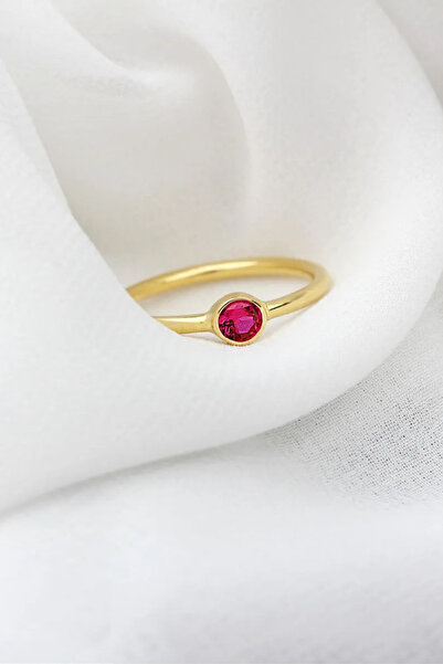 Glorria Kişiye Özel Doğum Taşı Gümüş Yüzük