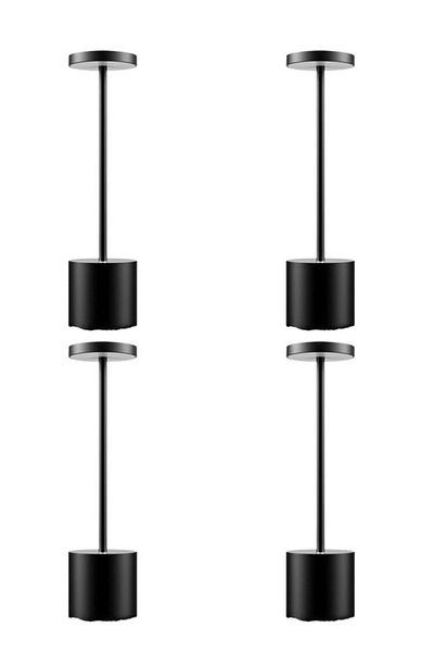 Taimi 4-Pieces Cordless Touch LED Table Lamp 1800mAh Stick shaped Black