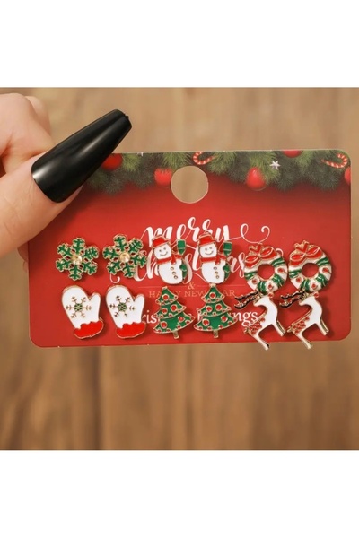 miya atelier Hasır&bohem kadın yılbaşı küpe seti