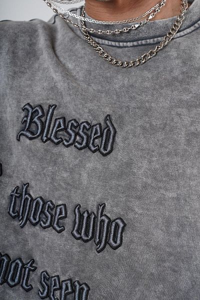king brich Φούτερ Unisex με κέντημα με γράμματα με λαιμόκοψη
