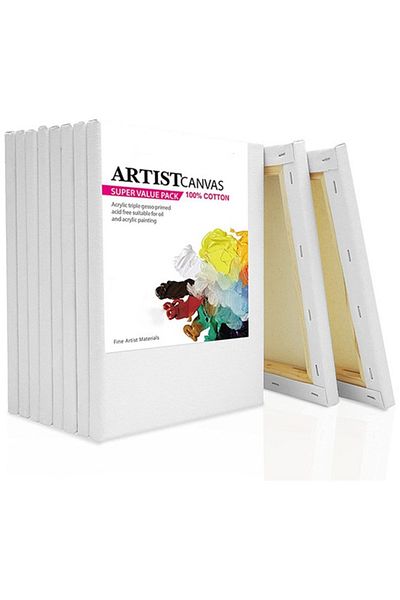 Taimi 12-Piece Canvas Set for Painting 20x30cm White