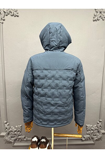 ALTINYILDIZ CLASSICS Παλτό με κουκούλα κανονικής εφαρμογής, όρθιο γιακά, πλαϊνή τσέπη, μπλε ναυτικό