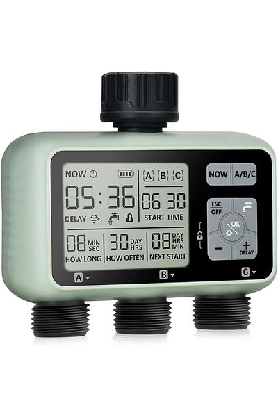 Taimi Sprinkler Timer, 3-Outlet Hose Timer Programmable Water Timer-1 to 3 Point