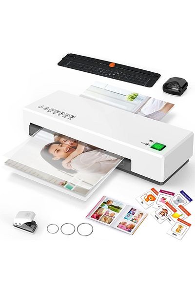 Taimi Laminator SL266 A4 A5 A6 Hot and Cold Laminator Set with Round Corner Puncher and Paper Cutter