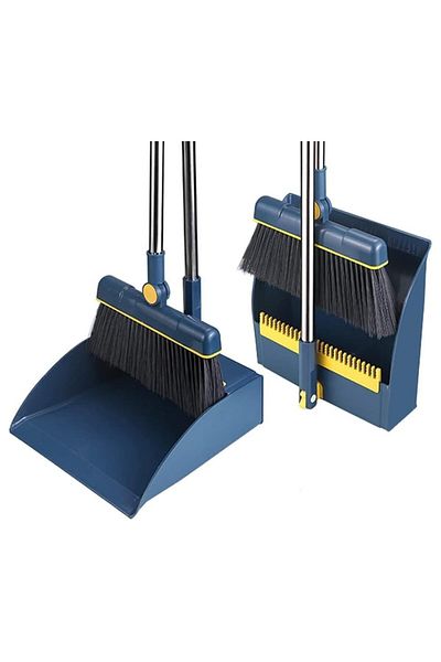 Taimi Broom and Dustpan Set for Home Broom 358 blue