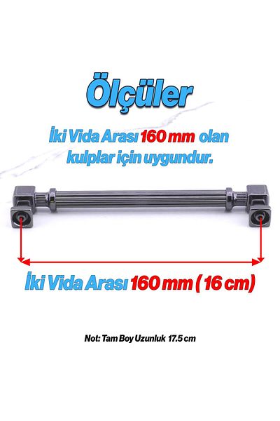 Badem10 Talas Metal Culoare Afumată 160 Mm Mobilier Bucătărie Sertar Dulap Dulap 16 Cm Mâner Mâner
