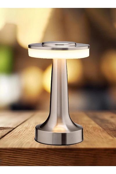 Taimi Portable LED Table Lamp with Touch Sensor 1000mAh Thin corner Silver