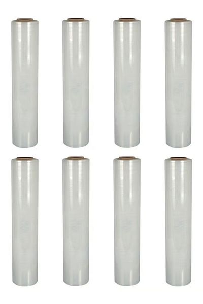 Taimi 8 Rolls Clear Stretch Film, Strong, Moisture-Proof, 300mm, for Packing & Moving Furniture