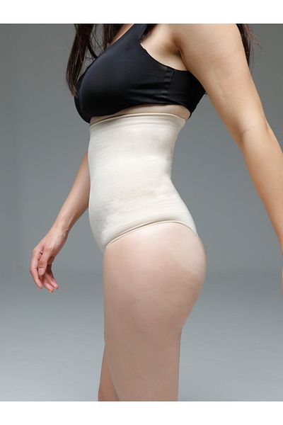 MİSTİRİK High Waist Silicone Lorica Model Seamless Corset Slip - Skin Color