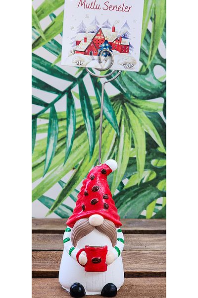 Rota Hediyelik Cute Lucky Dwarf Gnome Christmas Note Holder Note and Photo Holder Office Decoration Gift