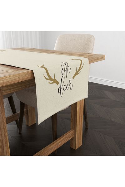 Filamente Christmas Patterned Digital Printed Runner - New Year 140X40 cm