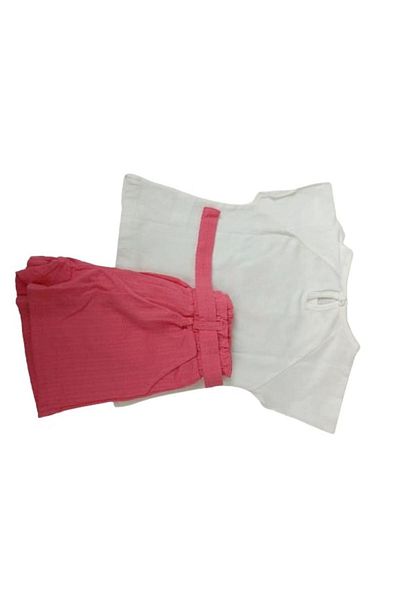 fancykidsantalya Girl's Double Suit Ecru - Pink