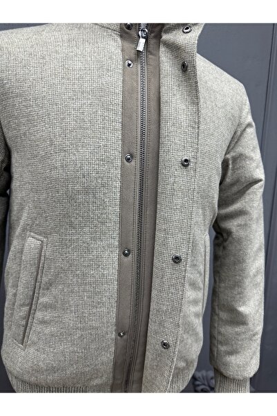 ALTINYILDIZ CLASSICS Standard Fit Regular Cut Wool Elastic Beige Stamp Coat