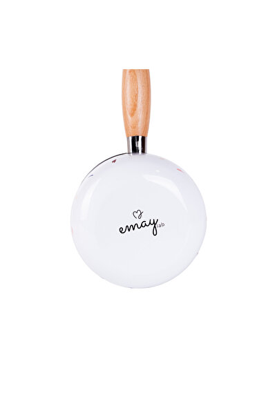 EMAYlab 1.3 Liter 16cm Loren Enamel Milk Bowl with Wooden Handle