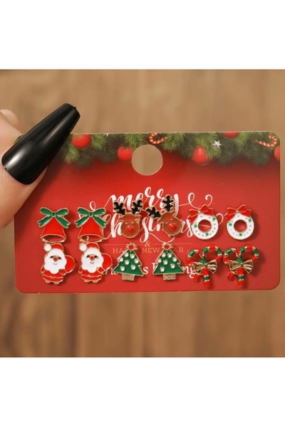 miya atelier Hasır&bohem kadın yılbaşı küpe seti