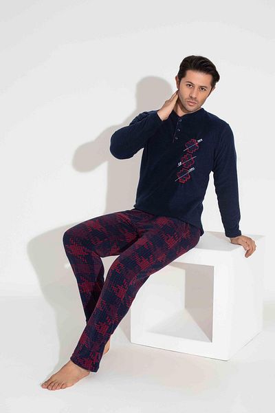 RAPAPA Ανδρικό σετ πιτζάμες Fleece - Άνετο Σπίτι για ύπνο 5222L