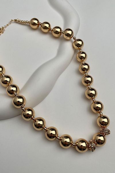 Modex Stone Detailed Ring Ball Necklace - Ccb Size 45-5 cm
