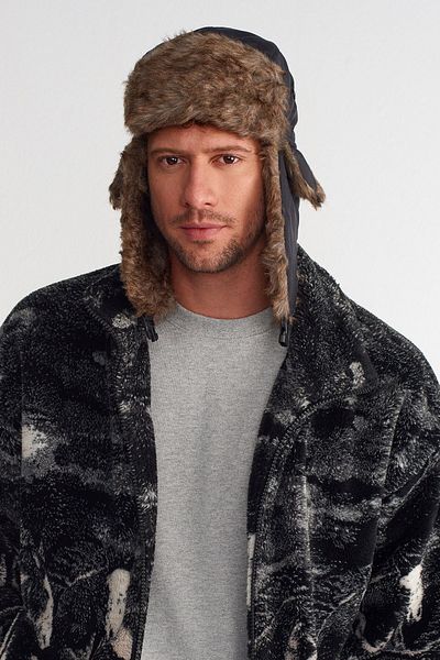 Külah Faux Fur Pilot Beret