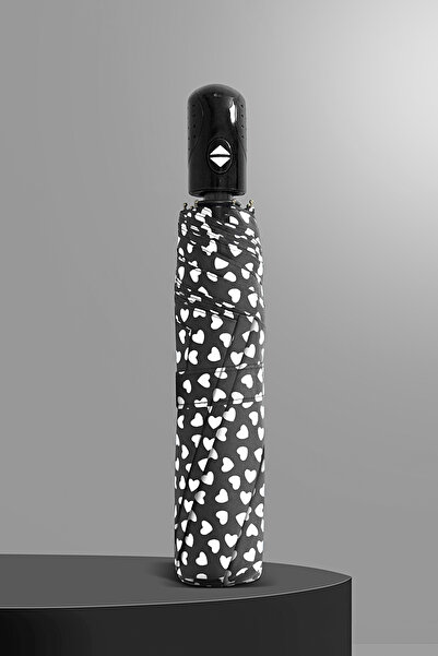 ModaLucci 8 TELLİ KALP DESENLİ FULL OTOMATİK ŞEMSİYE