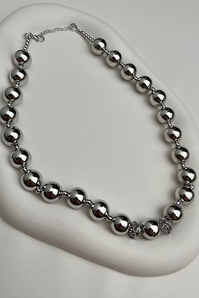 Modex Ring Stone Detailed Ball Necklace (Ccb Size: 45+5 cm)