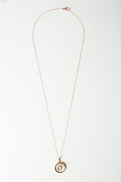 Modex Rose White Pearlescent Letter Necklace