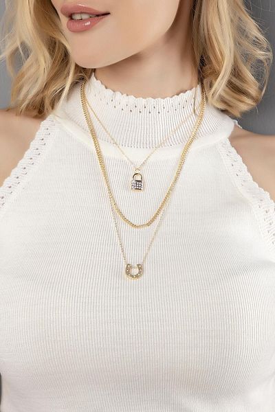 Modex Horseshoe Figured Necklace