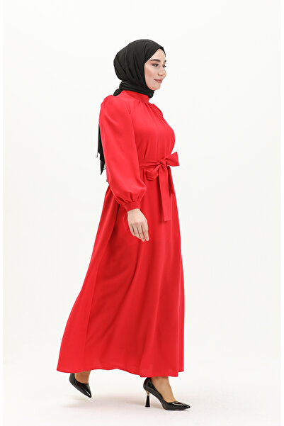 sefamerve Coral Belted Dress - 80153A-01