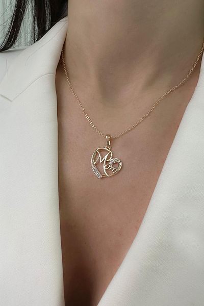 Modex Mom Heart Figure Necklace Mother's Day
