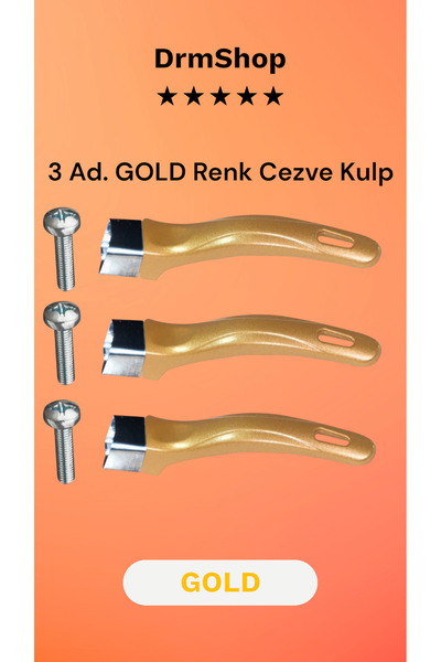 shopdrm Üniversal Cezve Sapı  Renkli Cezve Kulbu 3 adet