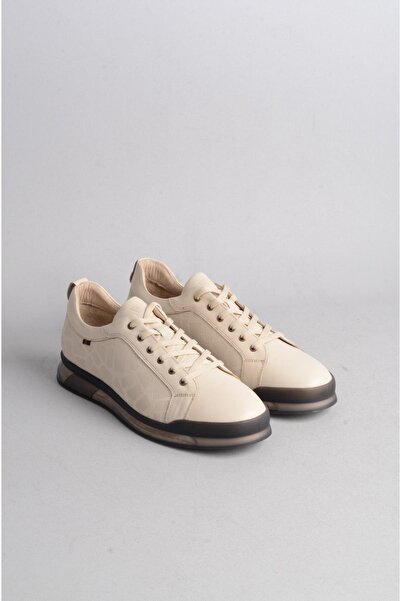 SEÇ KUNDURA Pantofi casual pentru bărbați din piele naturală bej - SEÇ 6583