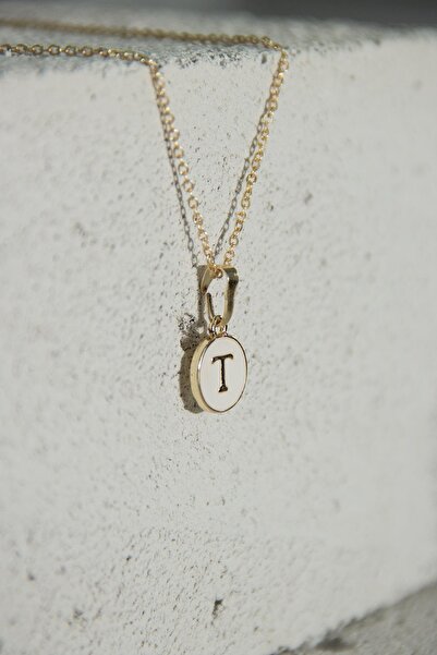 Modex قلادة بحروف من المينا الذهبية