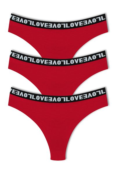 HNX Women's Lace Front Thong Women's Panties 3-Pack