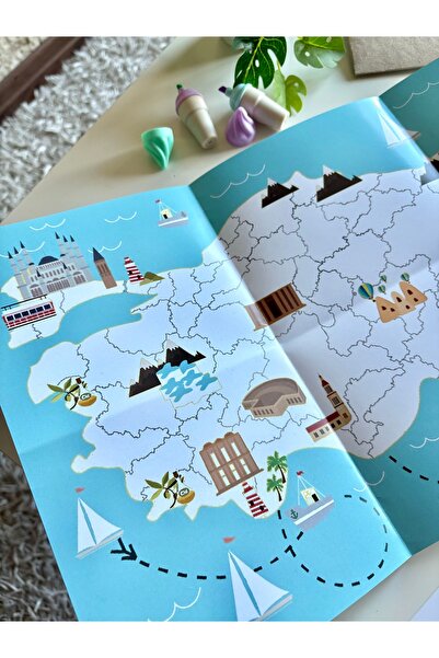Pankart Evi Подарък - Комплект карти на Турция за рисуване, създаване на маршрут