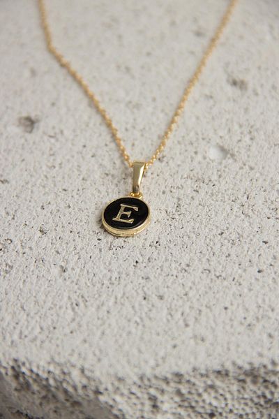 Modex Gold Enamel Letter Necklace