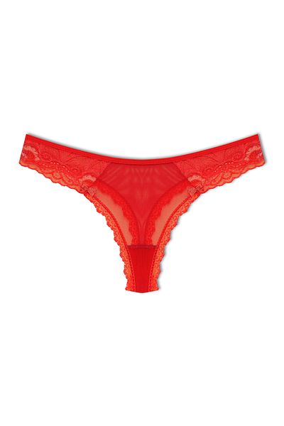 HNX Red Lace Thong Women's Panties 3-Pack