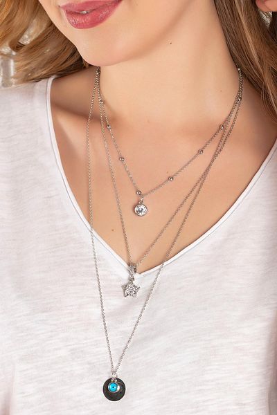 Modex Star figured triple necklace