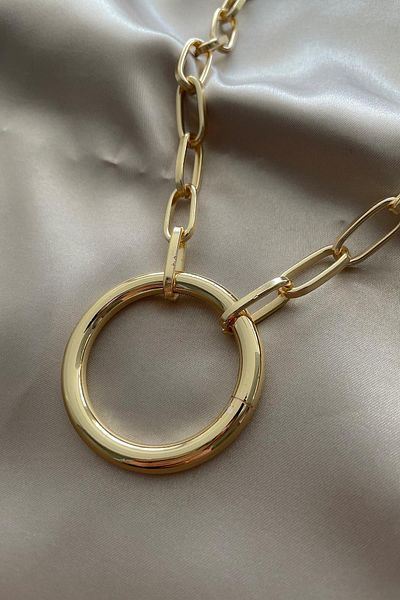 Modex Ring Detailed Chain Necklace