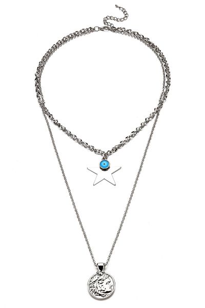Modex Medallion Necklace with Evil Eye
