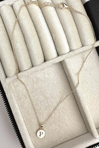 Modex Gold Enamel Letter Necklace