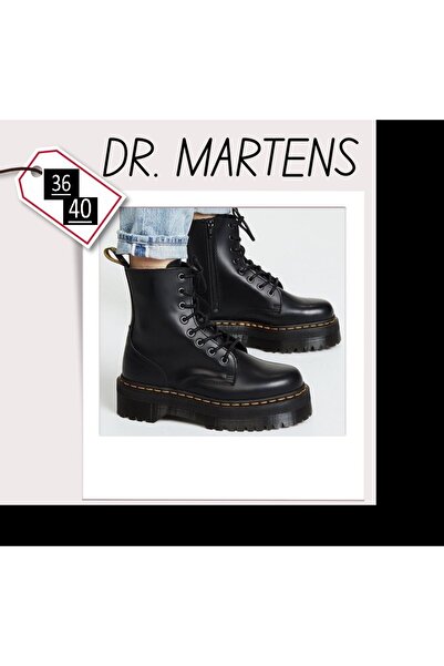 rpt ayakkabı Kadın Siyah Bağcıklı Fermuarlı Yüksek Taban Postal Bot