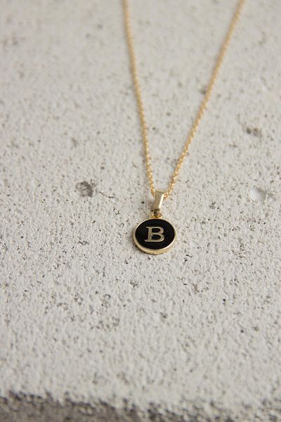 Modex Gold Enamel Letter Necklace