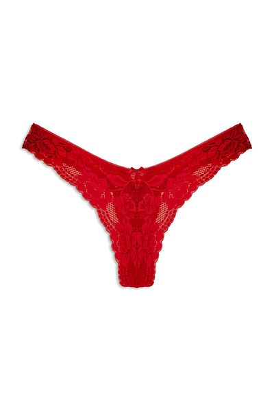 HNX Red Lace Thong Women's Panties 3-Pack