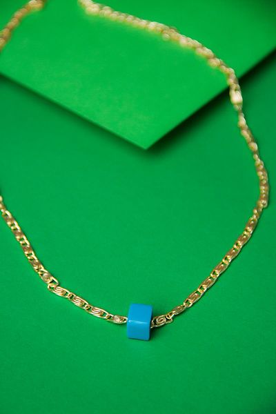 Modex Turquoise Beaded Chain Necklace