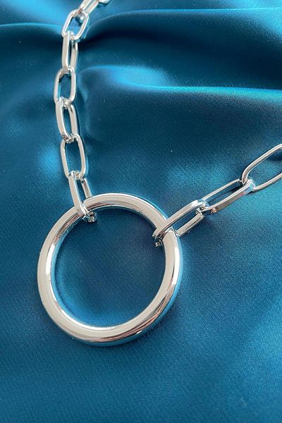Modex Ring Detailed Chain Necklace