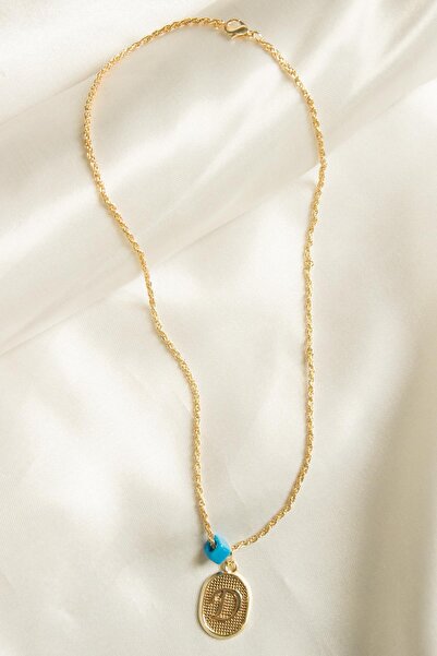 Modex Burgulu Zincir D Harfi Kolye Sevgiliye Hediye