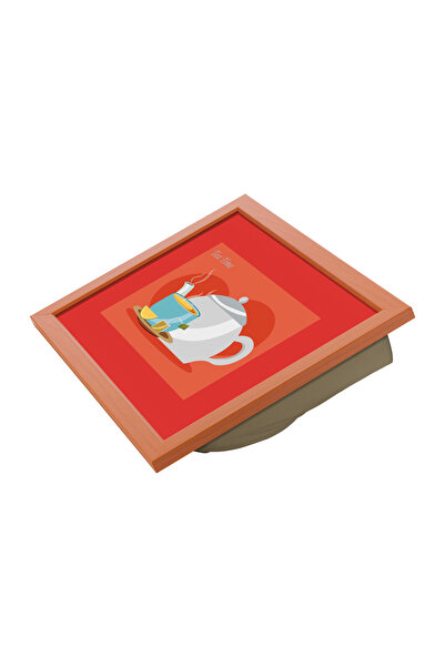Funny Design Keyif Tray Knee Cushion -tea Time
