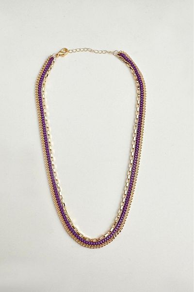 Modex Colorful Triple Chain Necklace