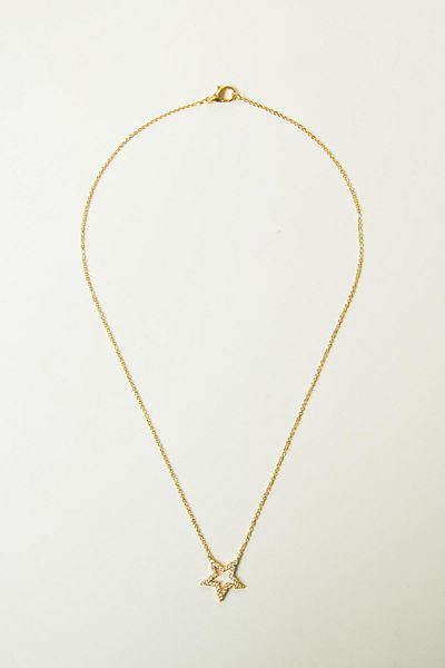 Modex Gold Star Figured Zircon Necklace